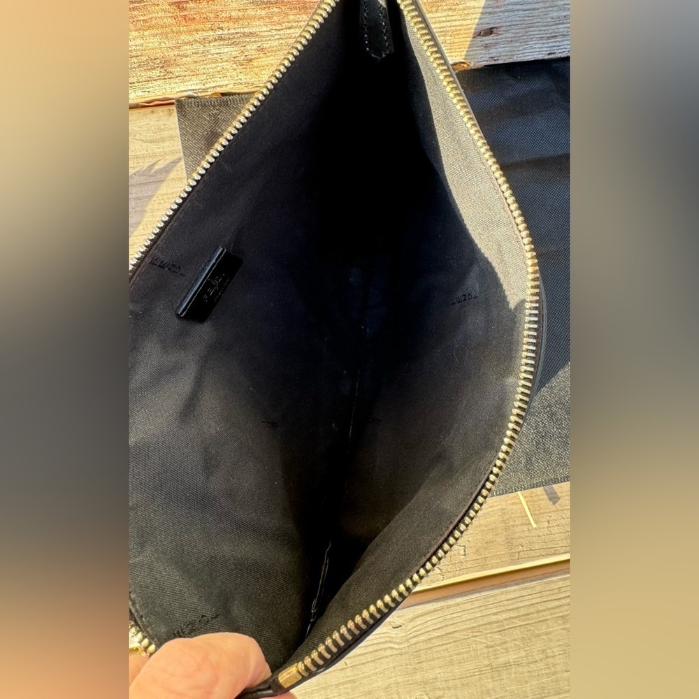 Fendi Monster Clutch Black Leather Gold hardware EUC RARE Collectible - Picture 11 of 11